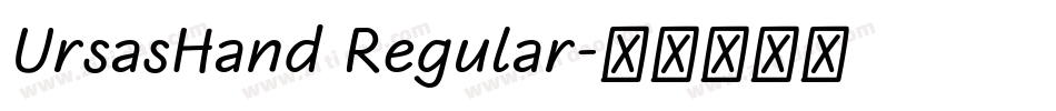 UrsasHand Regular字体转换